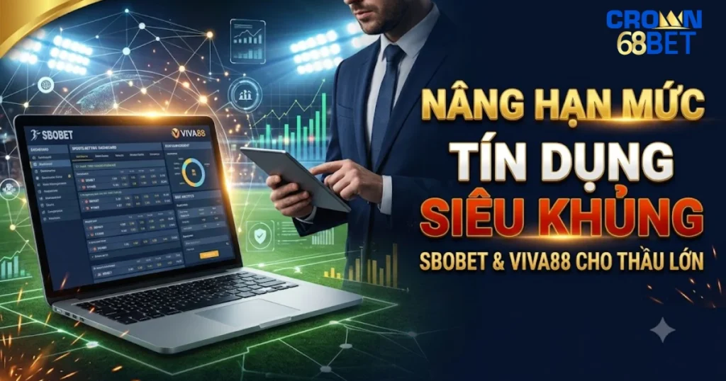 hạn mức tín dụng, hạn mức tín dụng Sbobet, mạng Viva88 hạn mức cao, thầu lớn cá cược, nâng max bet trả sau